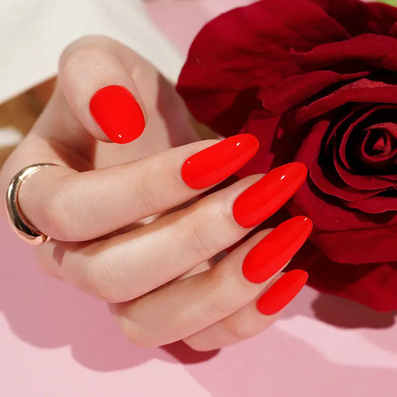 Strip Red Valentine's Day Art Sticker — Semi-Cured Gel Nail Wraps