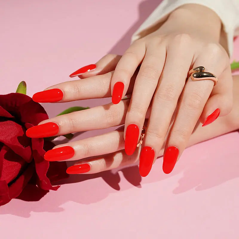 Strip Red Valentine's Day Art Sticker — Semi-Cured Gel Nail Wraps