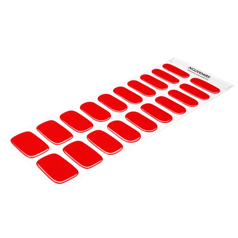 Strip Red Valentine's Day Art Sticker — Semi-Cured Gel Nail Wraps