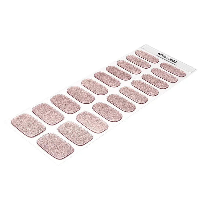 Strip Rose Gold Glitter Sticker — Semi-Cured Gel Nail Wraps