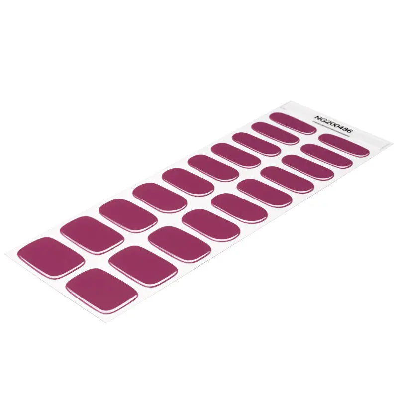 Strip Rose Red Valentine's Day Art Sticker — Semi-Cured Gel Nail Wraps