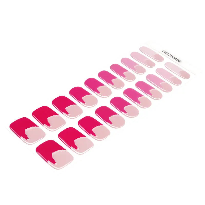 Strip Santa Hat Sticker — Semi-Cured Gel Nail Wraps