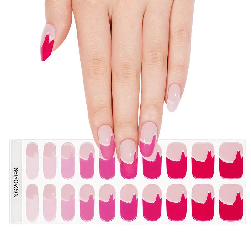 Strip Santa Hat Sticker — Semi-Cured Gel Nail Wraps