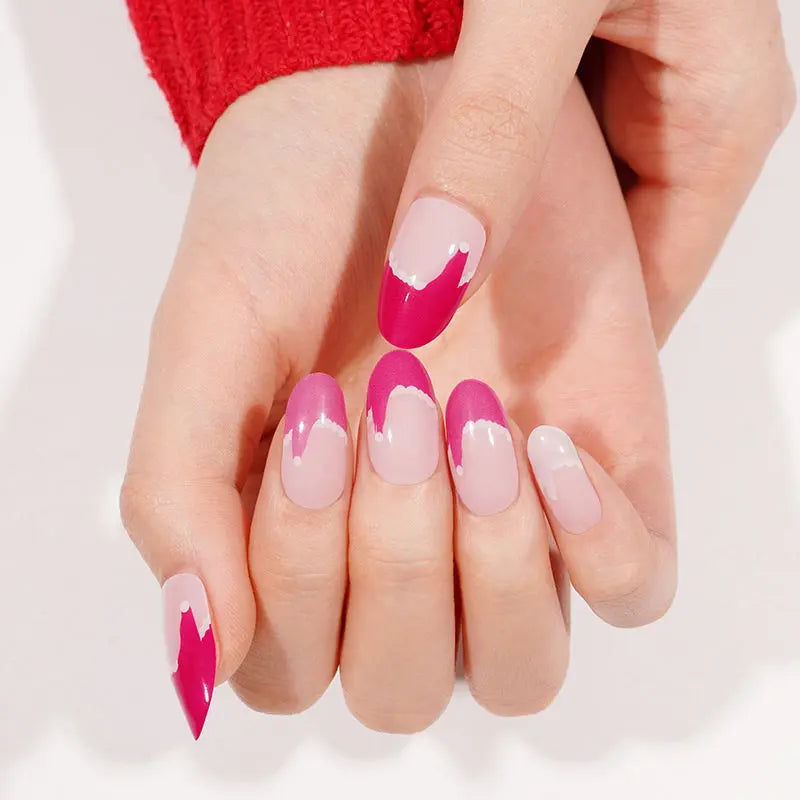Strip Santa Hat Sticker — Semi-Cured Gel Nail Wraps
