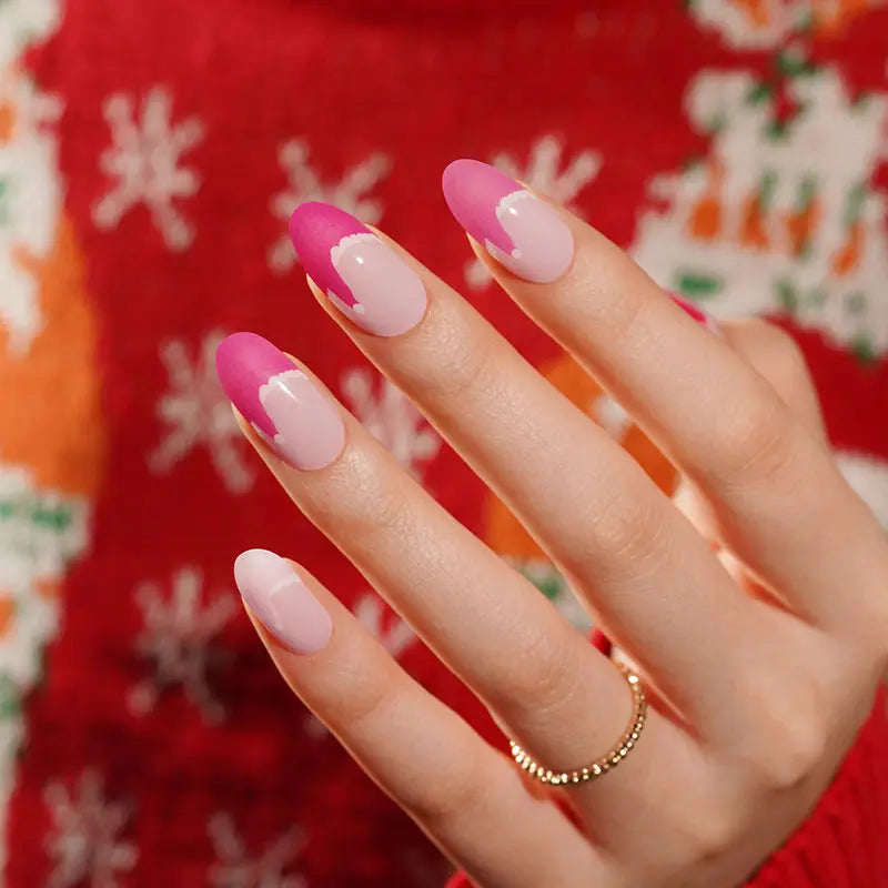 Strip Santa Hat Sticker — Semi-Cured Gel Nail Wraps