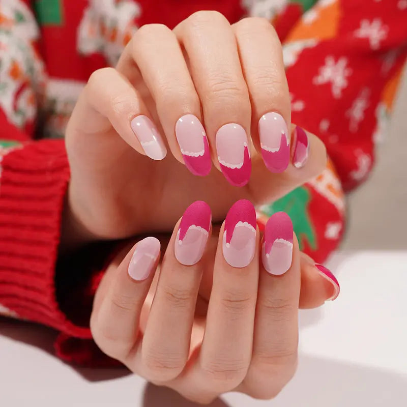 Strip Santa Hat Sticker — Semi-Cured Gel Nail Wraps