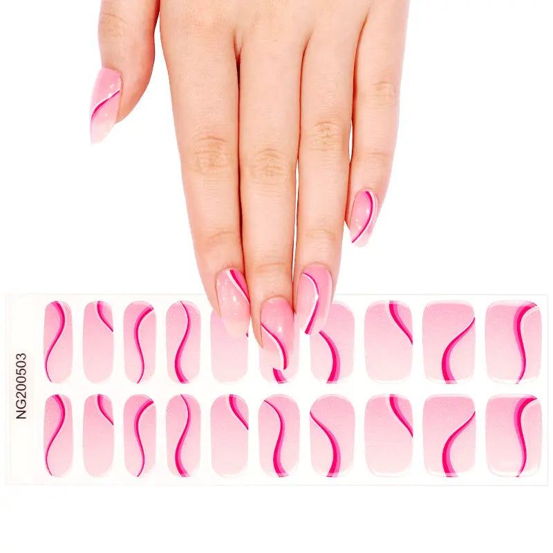 Strip Silk Ribbon Sticker — Semi-Cured Gel Nail Wraps