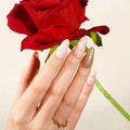 Strip Valentine's Day Manicure — Semi-Cured Gel Nail Wraps