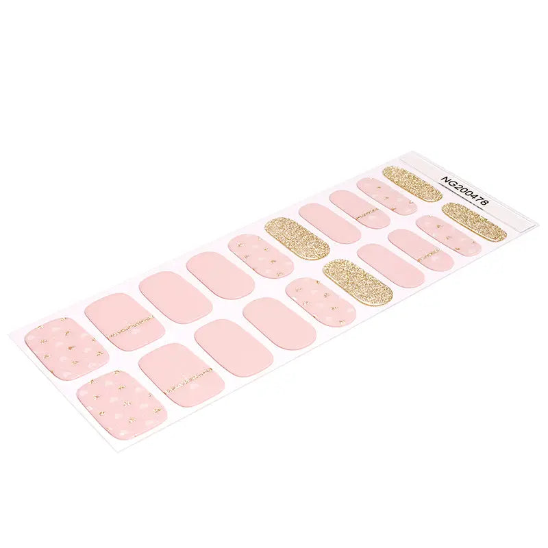 Strip Valentine's Day Manicure — Semi-Cured Gel Nail Wraps