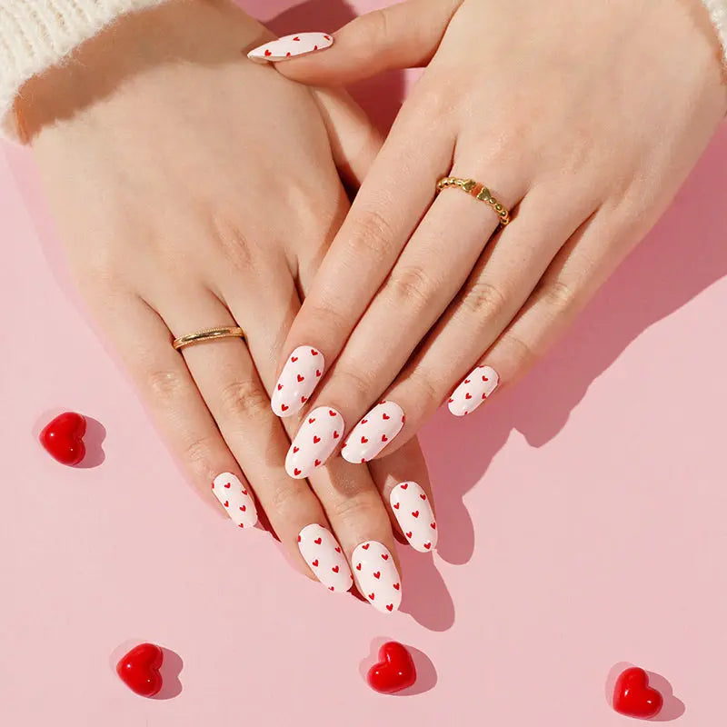 Strip Valentine's Day Sticker — Semi-Cured Gel Nail Wraps