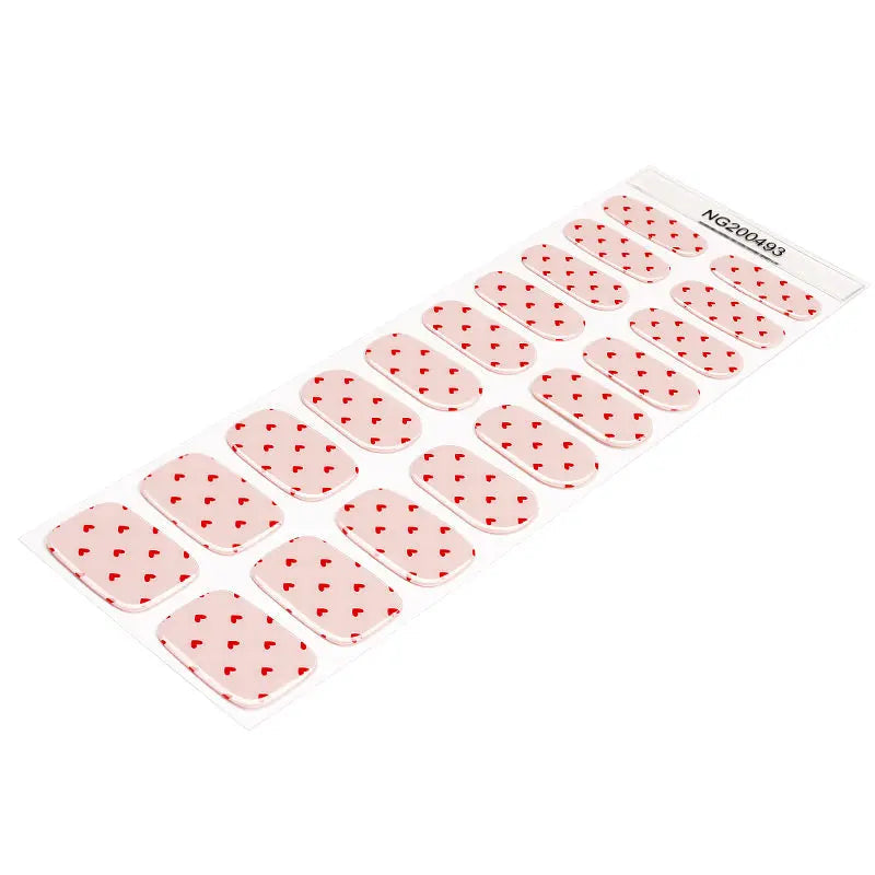 Strip Valentine's Day Sticker — Semi-Cured Gel Nail Wraps