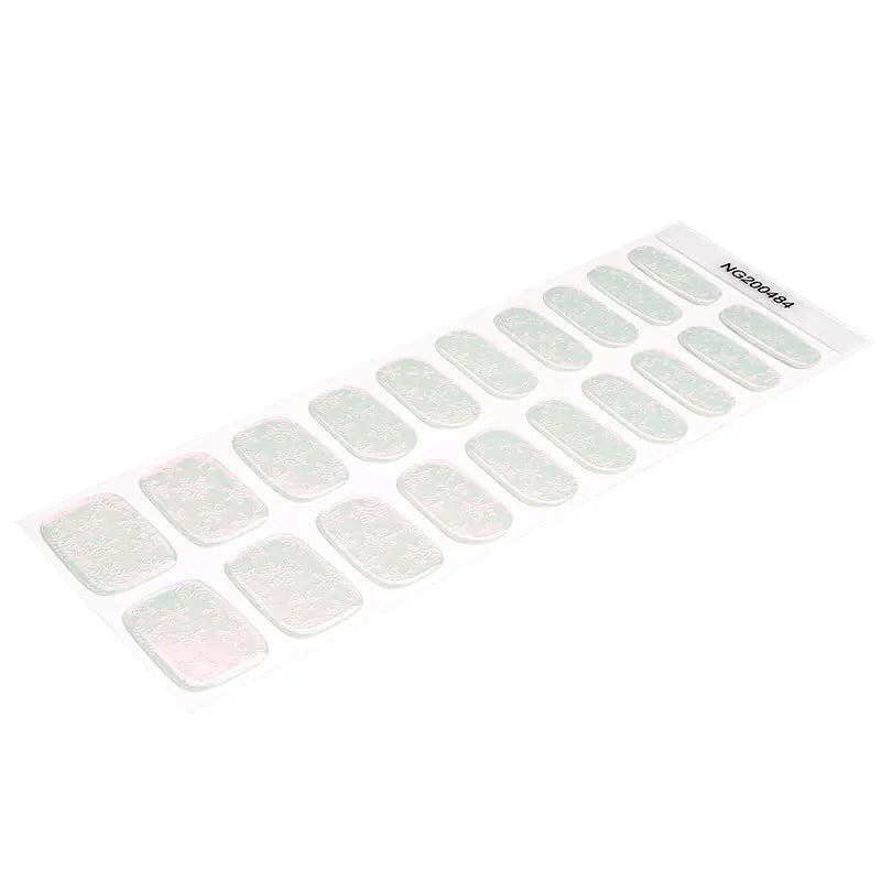 Strip Winter Snow Stickers — Semi-Cured Gel Nail Wraps