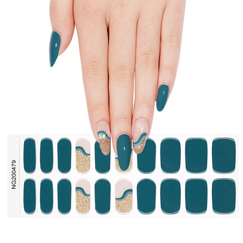 Strip Winter Snowflake Art — Semi-Cured Gel Nail Wraps