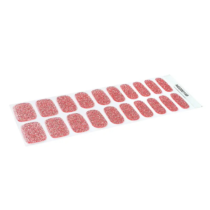Featuring Bulk Order Pink Glitter — Semi-Cured Gel Nail Wraps