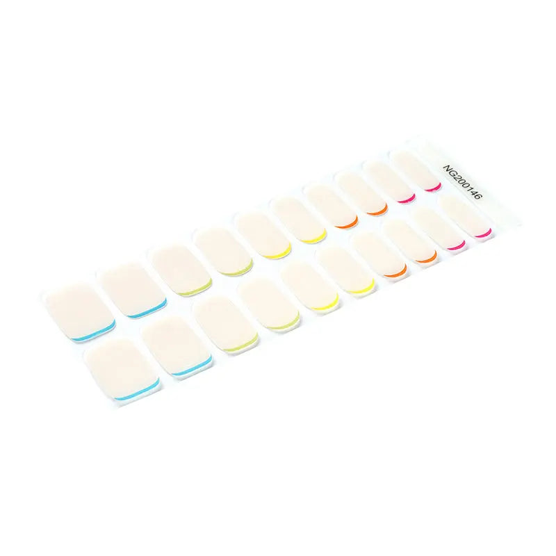 With -Designed Wraps Colorful Cuticles — Semi-Cured Gel Nail Wraps