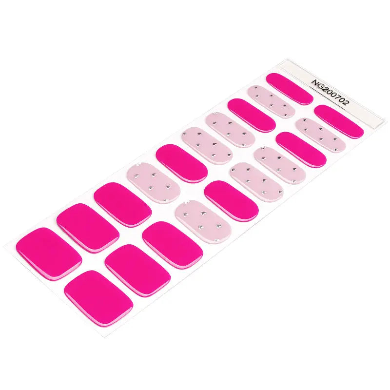Silver Heart Valentine's Day — Semi-Cured Gel Nail Wraps