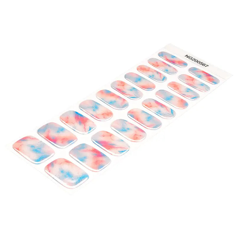 Tie-Dye Gel Stickers – Fashion — Semi-Cured Gel Nail Wraps