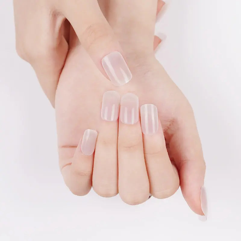 Transparent Pink Hazy Pink Art — Semi-Cured Gel Nail Wraps