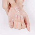 Transparent Pink Hazy Pink Art — Semi-Cured Gel Nail Wraps