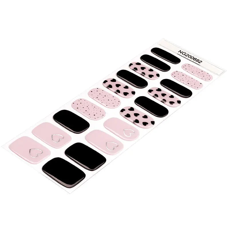 Valentine Heart Semi-Cured — Semi-Cured Gel Nail Wraps