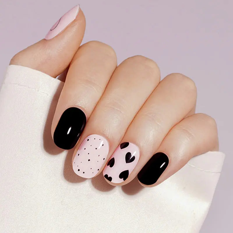 Valentine Heart Semi-Cured — Semi-Cured Gel Nail Wraps