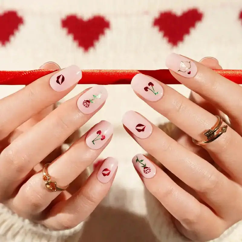 Valentine's Day — Semi-Cured Gel Nail Wraps