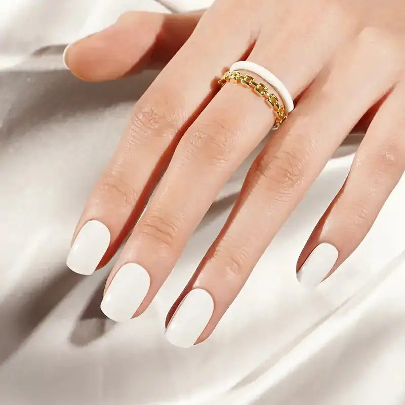 White Solid — Semi-Cured Gel Nail Wraps