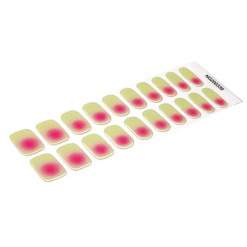 Whoelsale Green And Red Ombre — Semi-Cured Gel Nail Wraps