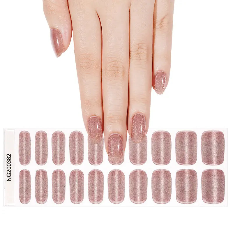Wholeale Cat-eye Gel Strips Personalized — Semi-Cured Gel Nail Wraps