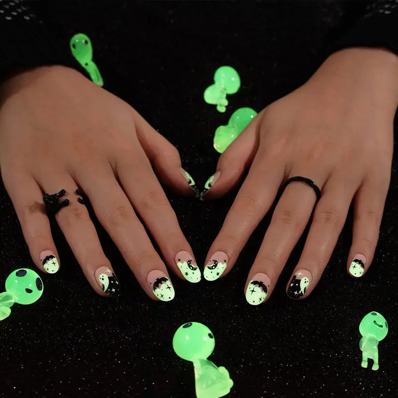 2025 Halloween Glow In The Dark Gel — Semi-Cured Gel Nail Wraps