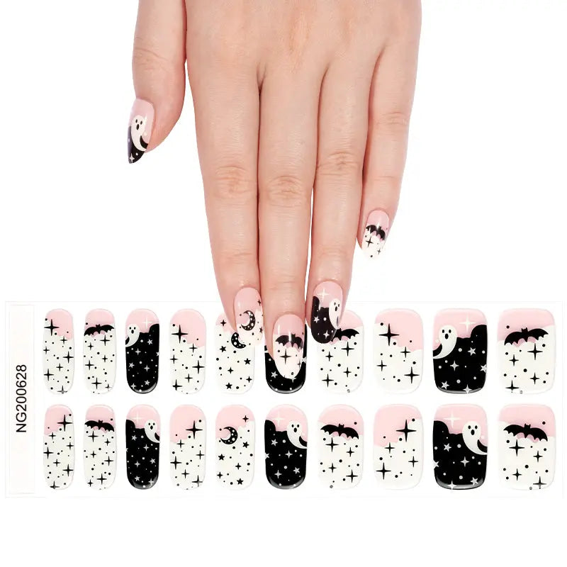 2025 Halloween Glow In The Dark Gel — Semi-Cured Gel Nail Wraps