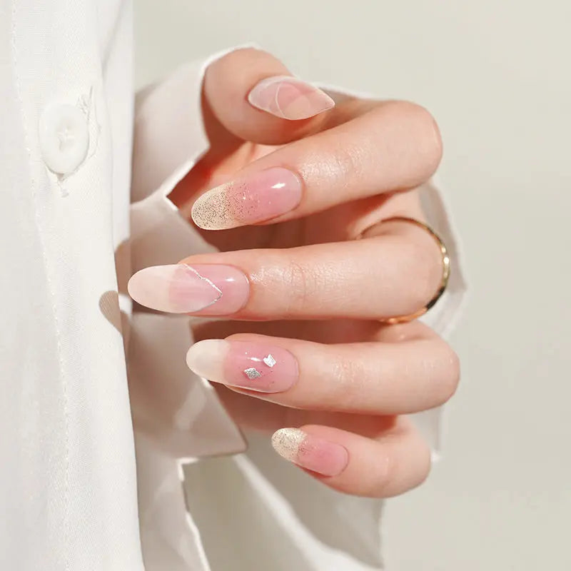 Abstracto Rose Glitter Strips Gel — Semi-Cured Gel Nail Wraps