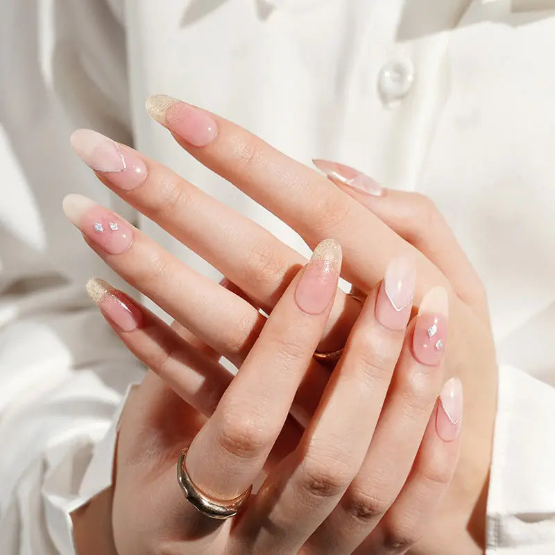 Abstracto Rose Glitter Strips Gel — Semi-Cured Gel Nail Wraps