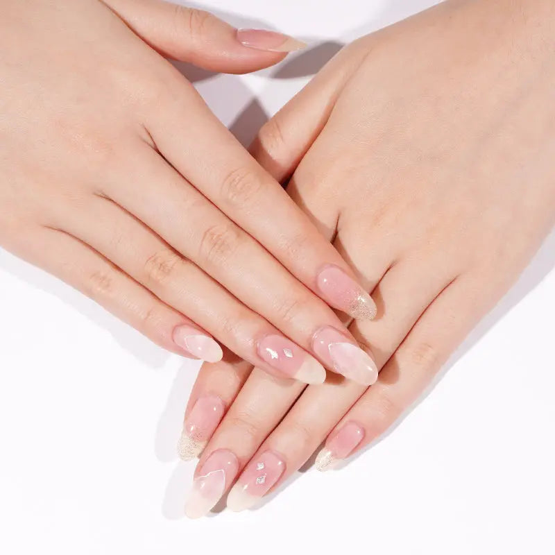 Abstracto Rose Glitter Strips Gel — Semi-Cured Gel Nail Wraps