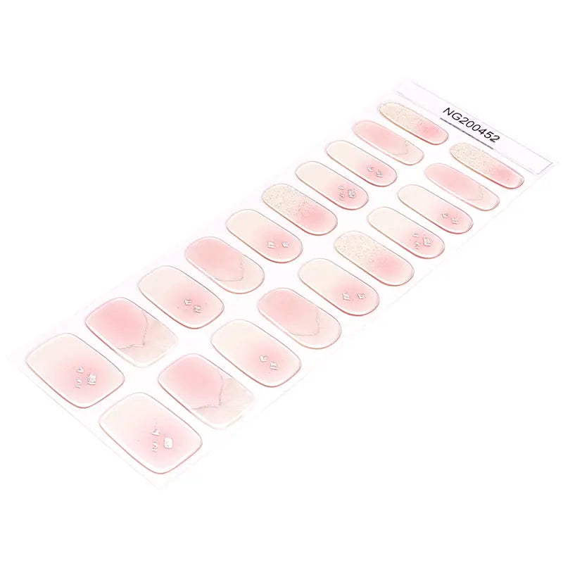 Abstracto Rose Glitter Strips Gel — Semi-Cured Gel Nail Wraps