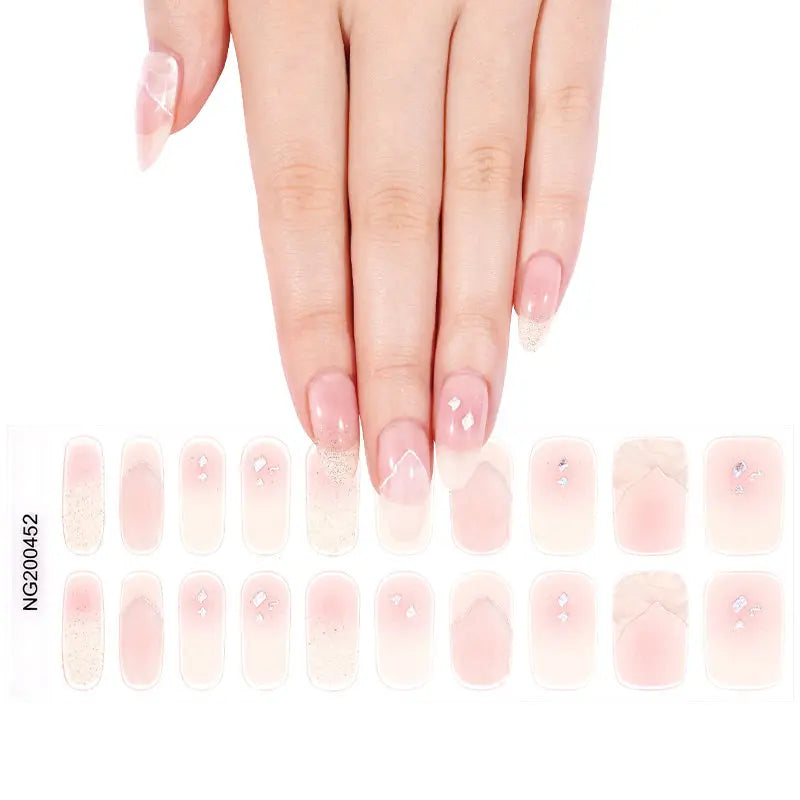 Abstracto Rose Glitter Strips Gel — Semi-Cured Gel Nail Wraps