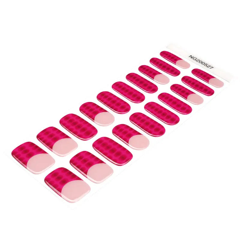 Alligator Texture Stickers French Strips — Semi-Cured Gel Nail Wraps