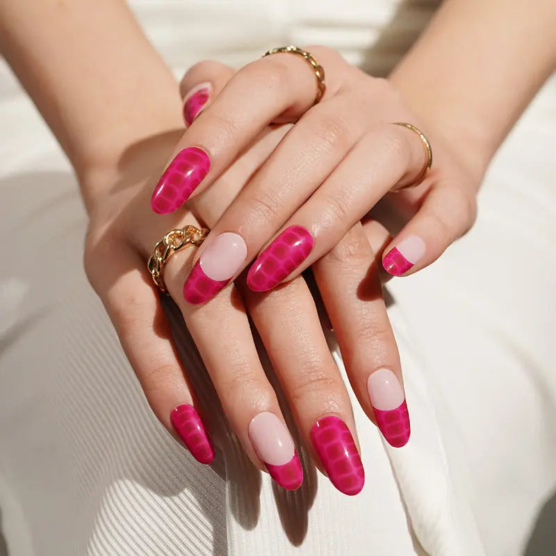 Alligator Texture Stickers French Strips — Semi-Cured Gel Nail Wraps