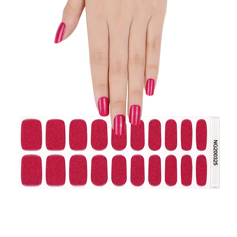 Amaranth Laser Glitter Gel — Semi-Cured Gel Nail Wraps