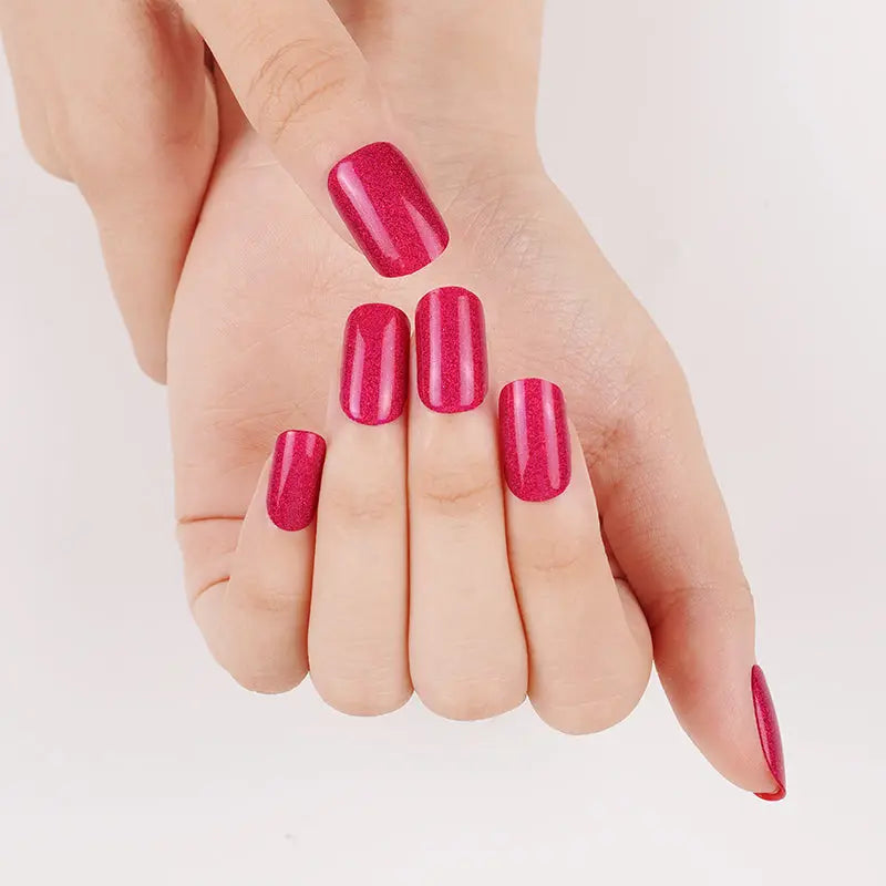 Amaranth Laser Glitter Gel — Semi-Cured Gel Nail Wraps