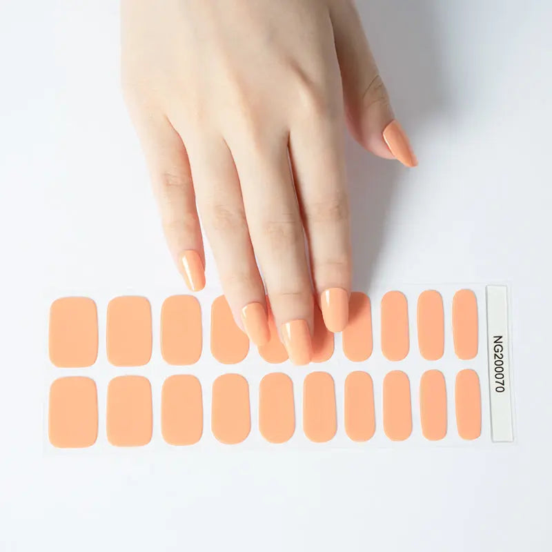 Coral — Semi-Cured Gel Nail Wraps