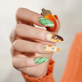 Autumn Pumpkin Turkey Thanksgiving Art Designs — Semi-Cured Gel Nail Wraps