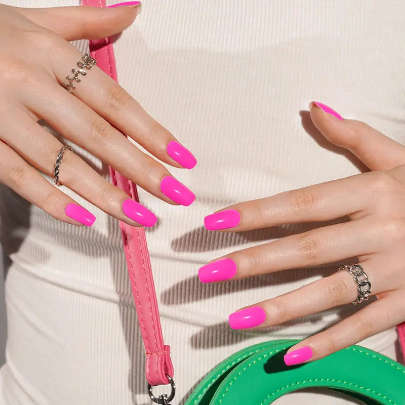 Barbie Pink – & Customization Available — Semi-Cured Gel Nail Wraps