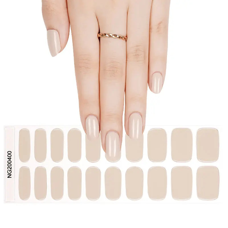 Beach Beige With Uv Light — Semi-Cured Gel Nail Wraps