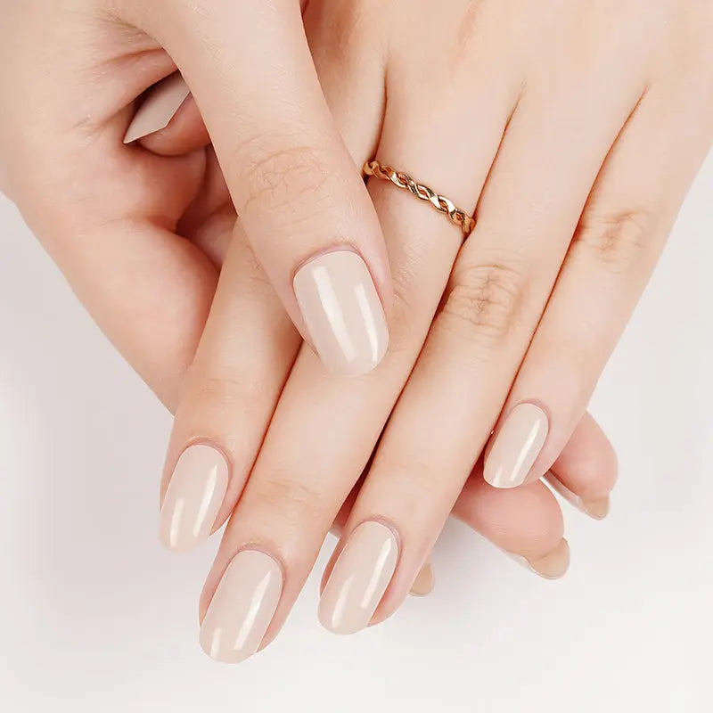 Beach Beige With Uv Light — Semi-Cured Gel Nail Wraps