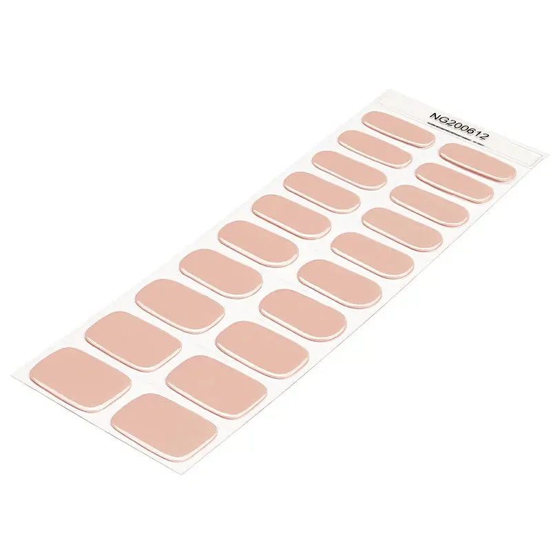 Beige Brown Gel Stickers Solid Gel Suppliers — Semi-Cured Gel Nail Wraps