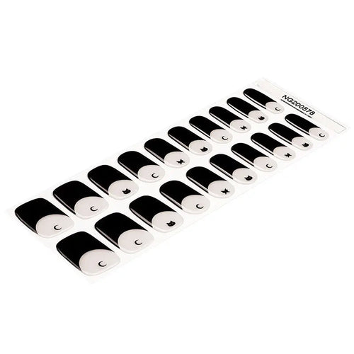 Black French Tip – & Customization Available — Semi-Cured Gel Nail Wraps