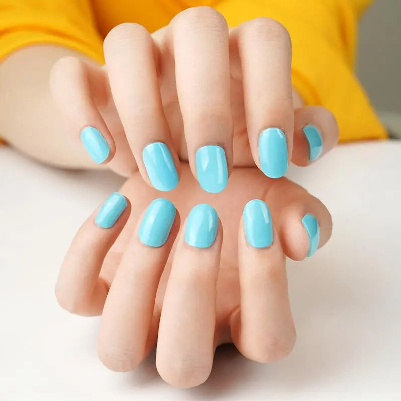 Blue Gel Stickers Strip Tape — Semi-Cured Gel Nail Wraps