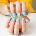 Blue Gel Stickers Strip Tape — Semi-Cured Gel Nail Wraps