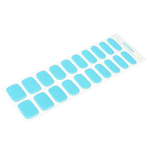 Blue Gel Stickers Strip Tape — Semi-Cured Gel Nail Wraps